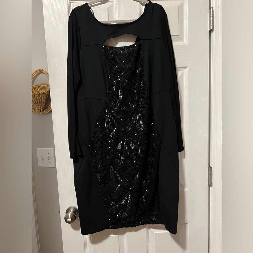 Lane Bryant Black Sequin Dress